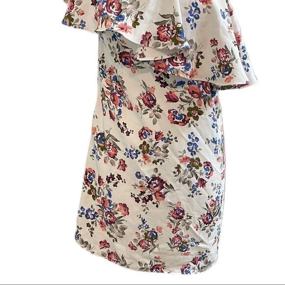 DO + BE White Floral Ruffle Off Shoulder Dress - Picture 2 of 10
